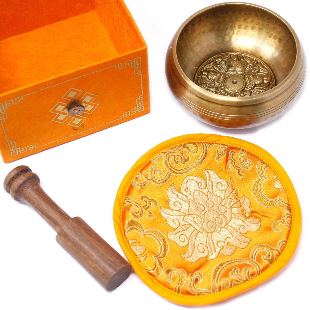 Set Cuenco Tibetano – Cinco Budas (10 cm, 400g)