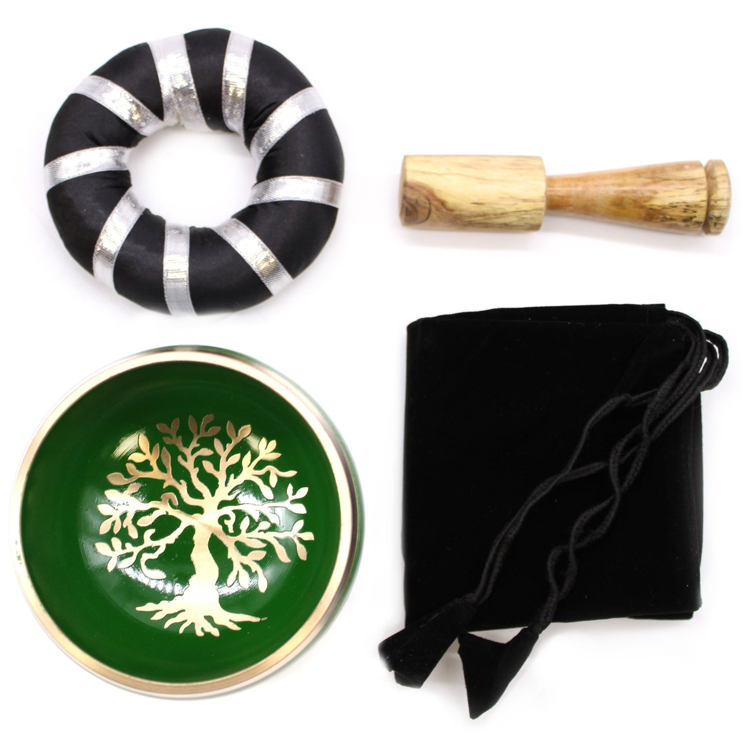Cuenco Tibetano – Árbol de la Vida (Verde 10,7 cm)