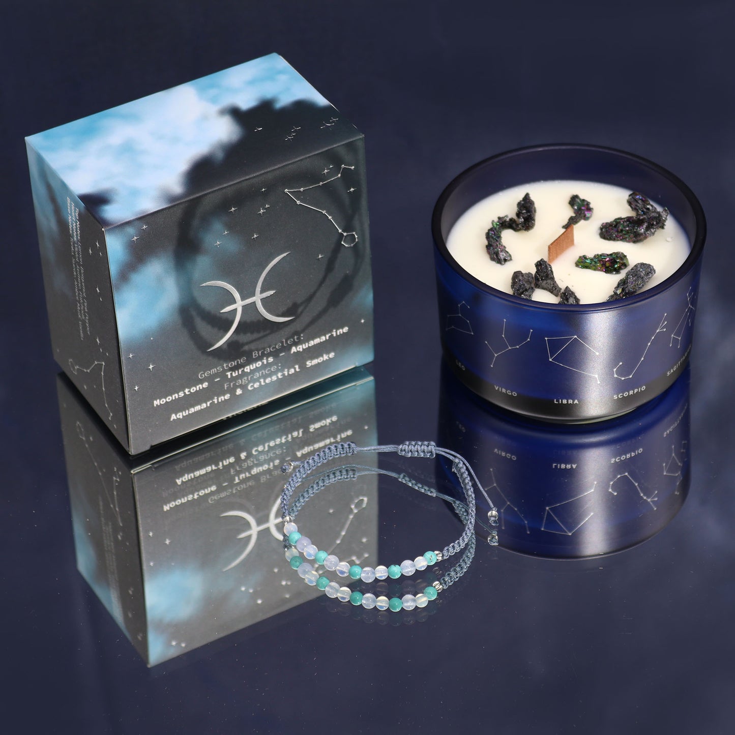 Set Vela de Cristal + Pulsera - Piscis