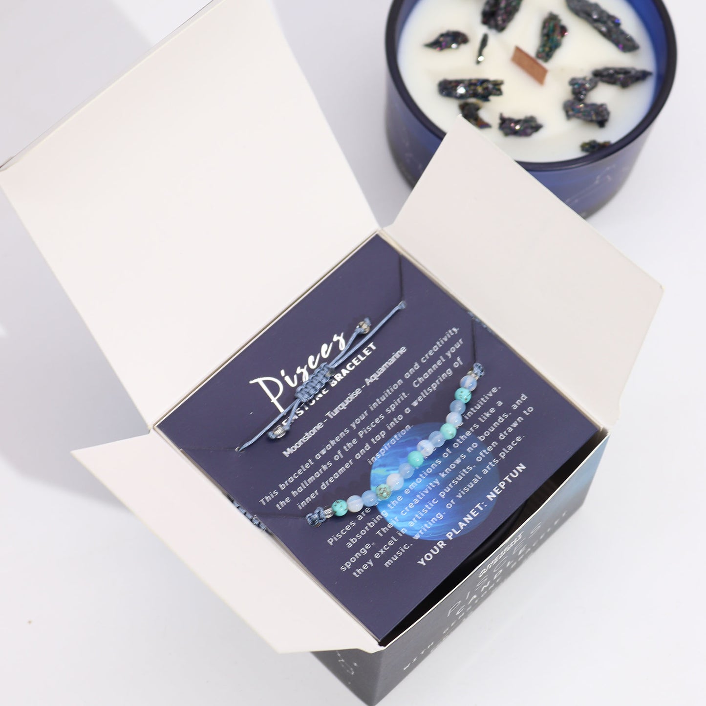 Set Vela de Cristal + Pulsera - Piscis