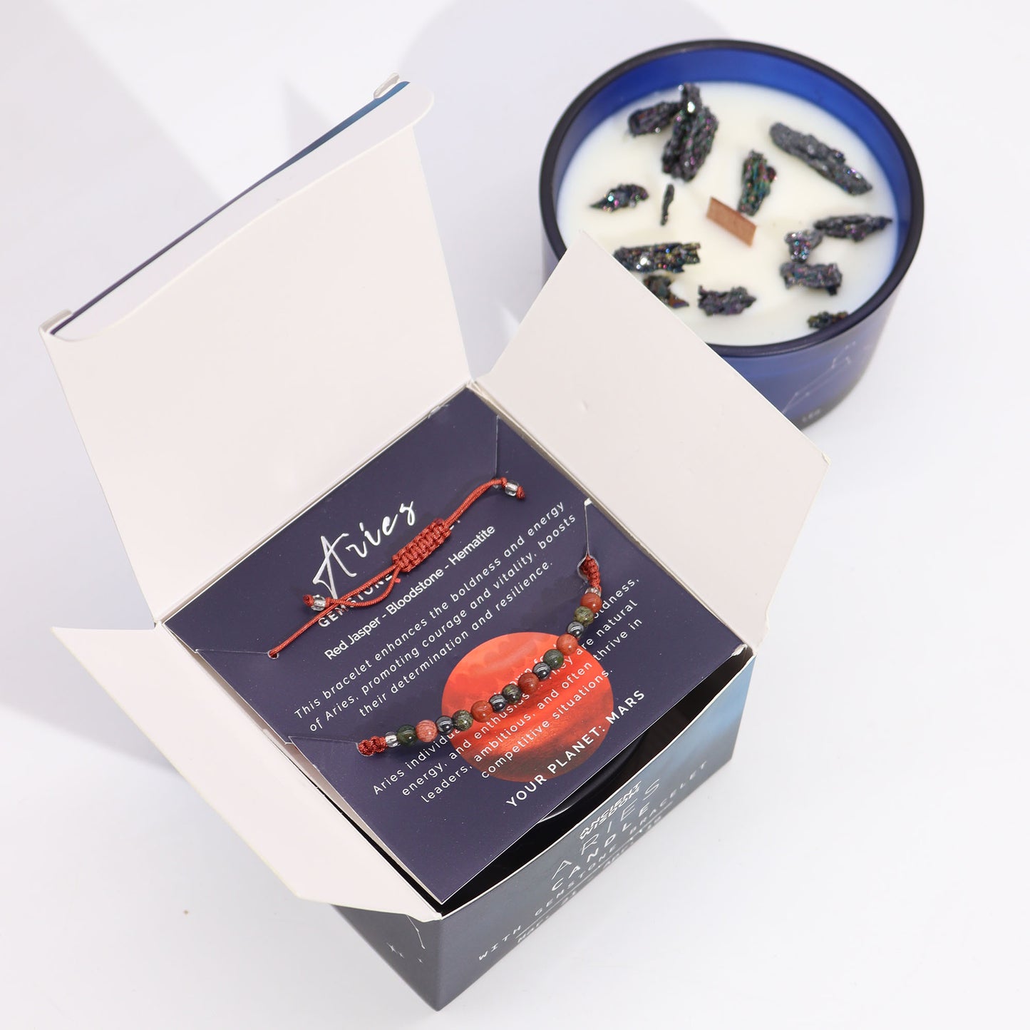 Set Vela de Cristal + Pulsera - Aries