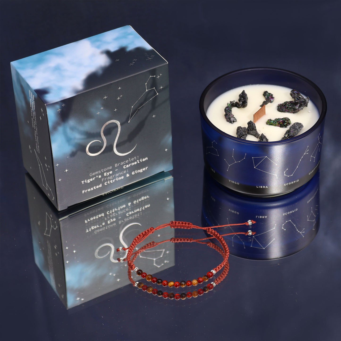 Set Vela de Cristal + Pulsera - Leo