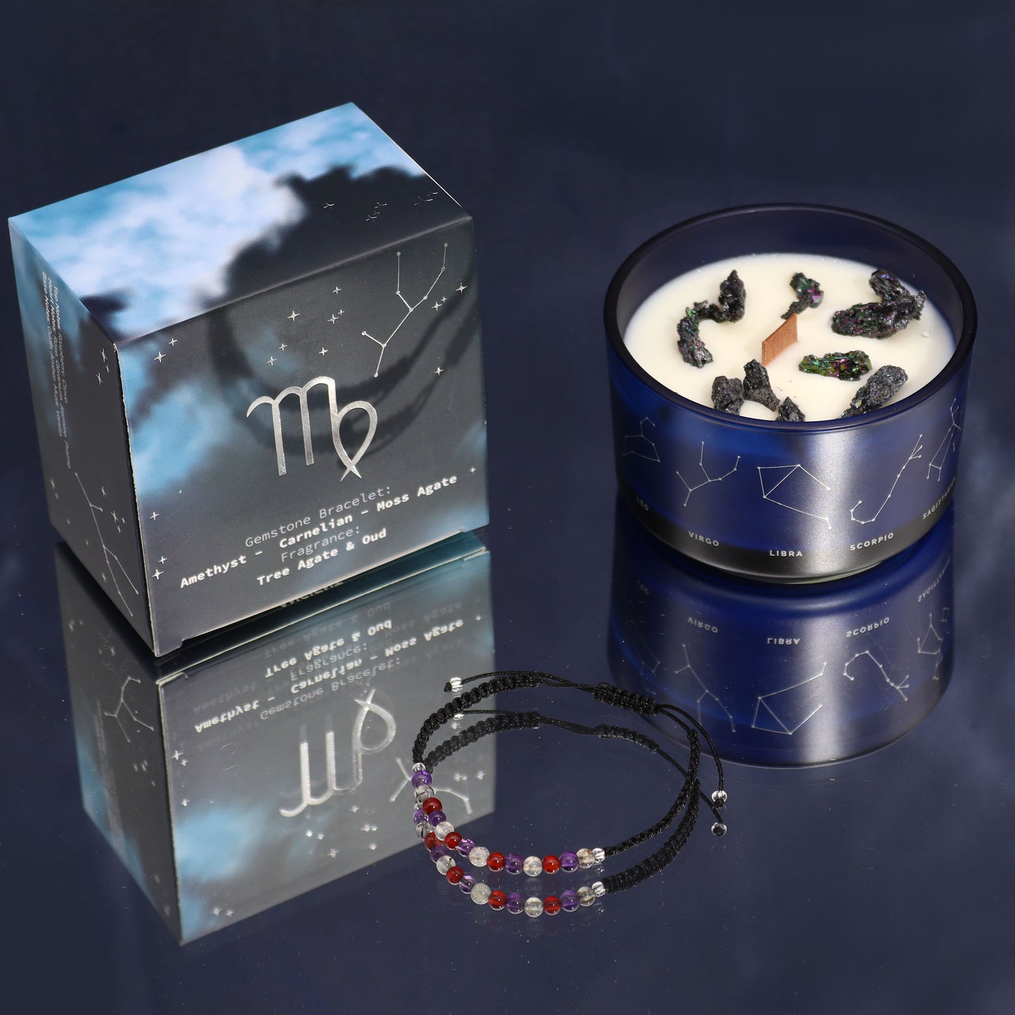 Set Vela de Cristal + Pulsera - Virgo