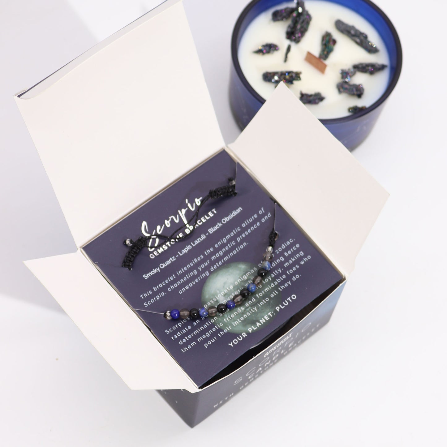Set Vela de Cristal + Pulsera - Escorpio
