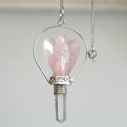 Péndulo Ángel – Cuarzo Rosa
