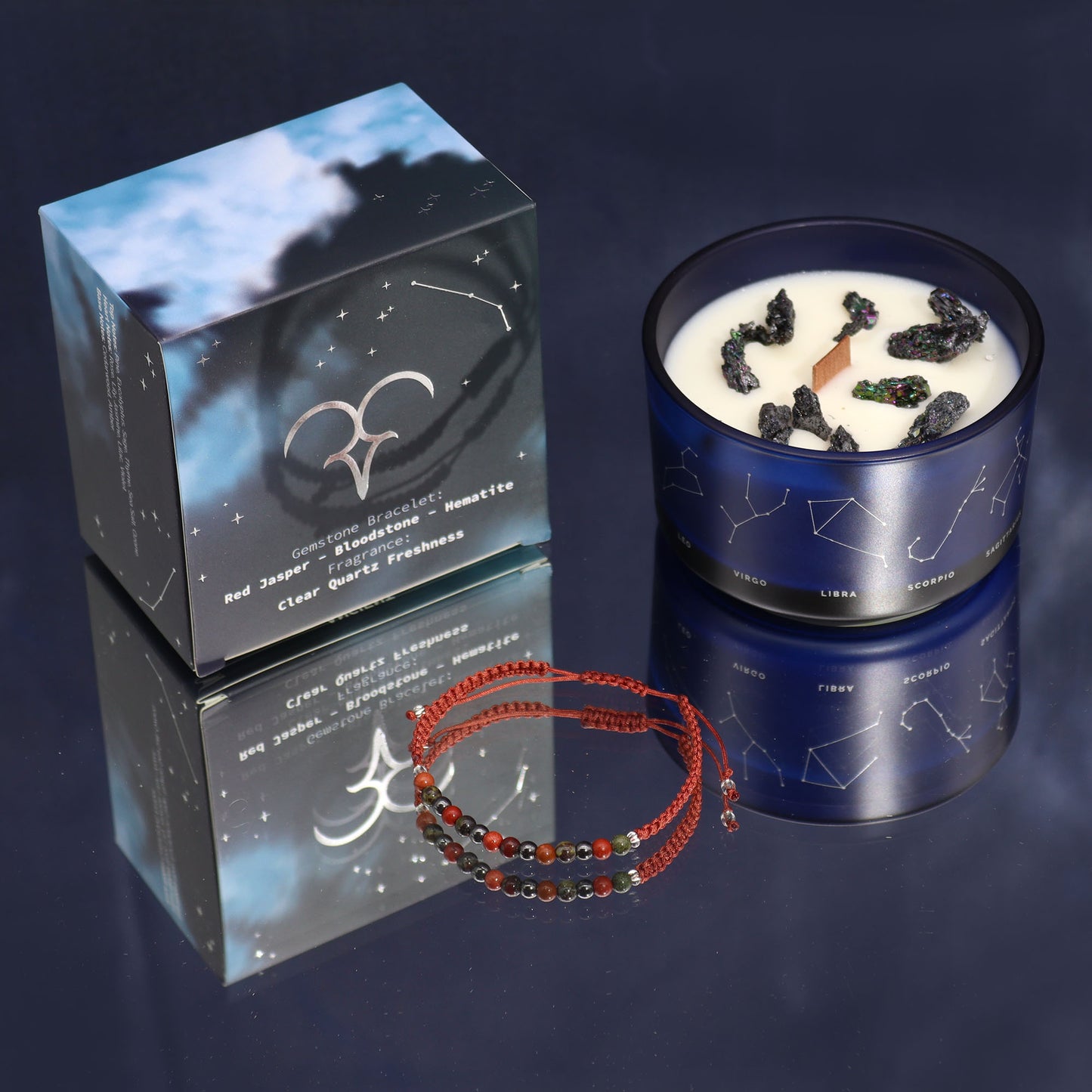 Set Vela de Cristal + Pulsera - Aries