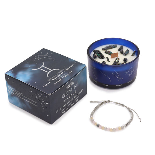 Set Vela de Cristal + Pulsera - Géminis
