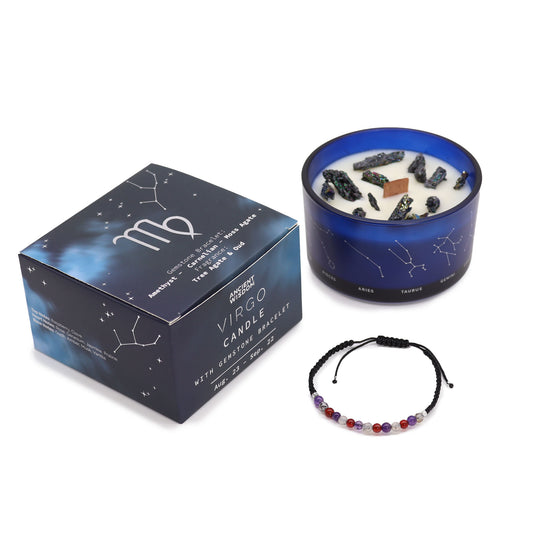 Set Vela de Cristal + Pulsera - Virgo