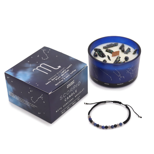 Set Vela de Cristal + Pulsera - Escorpio