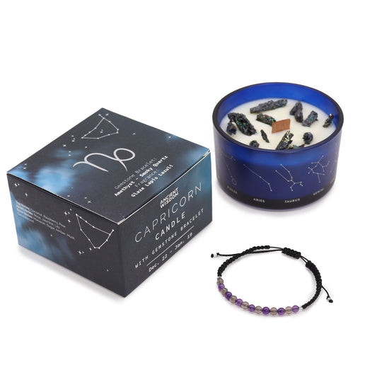 Set Vela de Cristal + Pulsera - Capricornio